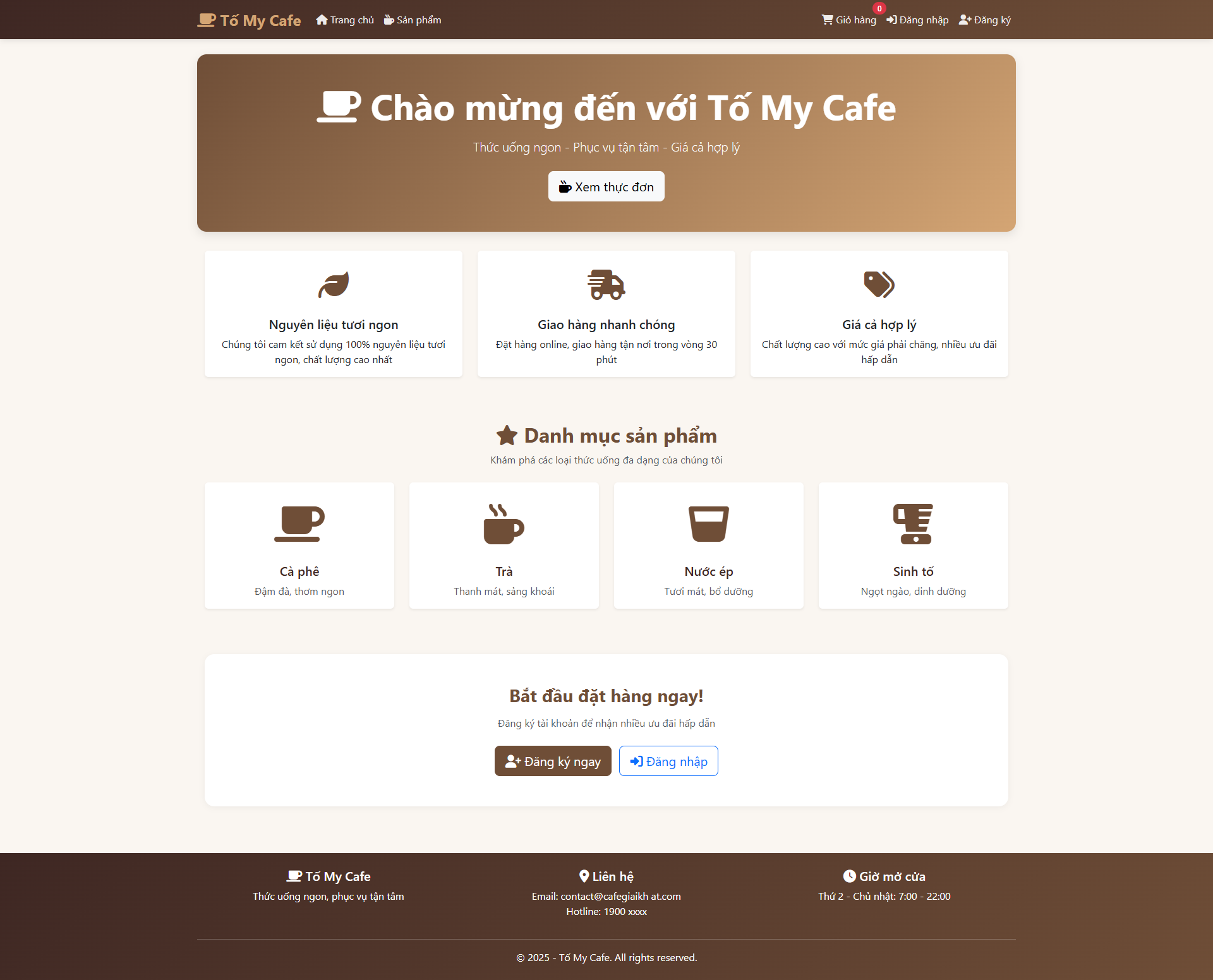 Web Bán Nước Giải Khát